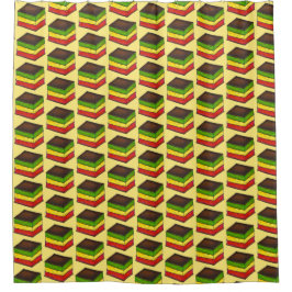 Italiaanse voedselregenboog Tricolor Seven Layer C Douchegordijn