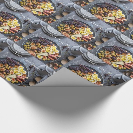 Italiaanse voedselselectie cadeaupapier (Hoek)