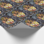 Italiaanse voedselselectie cadeaupapier (Hoek)