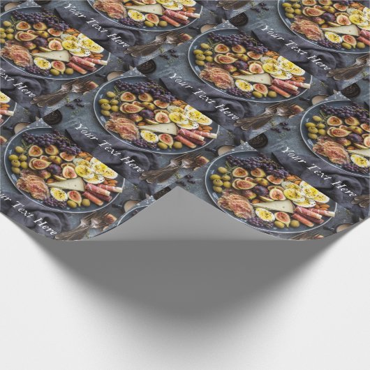 Italiaanse voedselselectie cadeaupapier (Hoek)