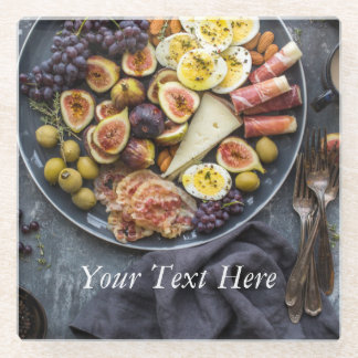 Italiaanse voedselselectie glazen onderzetter