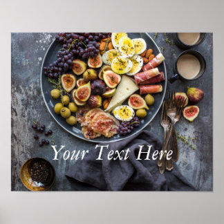 Italiaanse voedselselectie poster