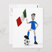 Italiaanse voetbal briefkaart (Voorkant / Achterkant)