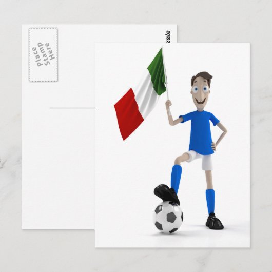 Italiaanse voetbal briefkaart (Voorkant / Achterkant)