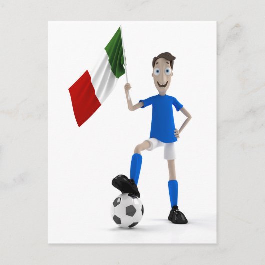Italiaanse voetbal briefkaart (Voorkant)