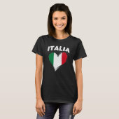 Italiaanse voetbalbond Italië Italiaanse hartslag  T-shirt (Voorkant volledig)