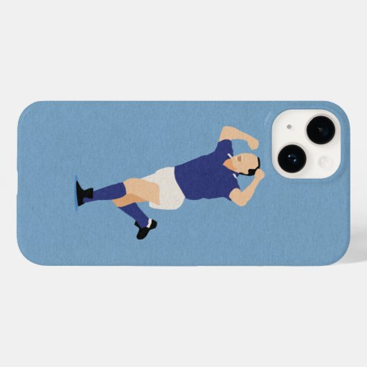 Italiaanse voetbalbond Legend Schillaci Blue Case-Mate iPhone Case (Achterkant (horizontaal))