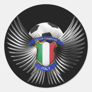 Italiaanse voetbalkampioenen ronde sticker