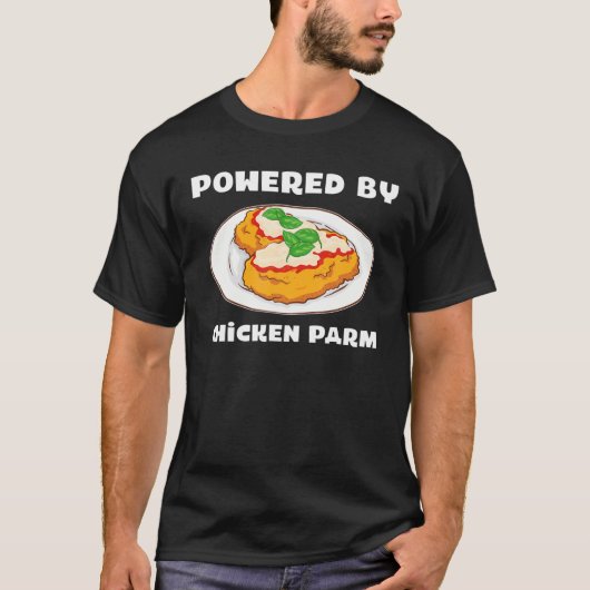 Italiaanse voetbalparmesan met kippenparm t-shirt (Voorkant)