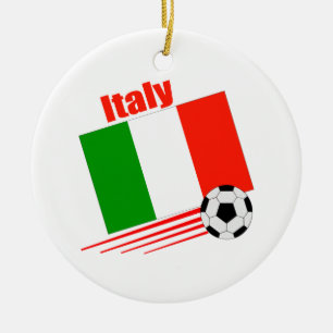 Italiaanse voetbalploeg keramisch ornament