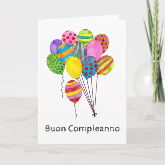 Italiaanse vogelballonnen kaart (Voorkant)