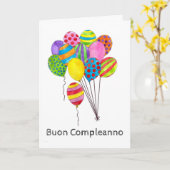 Italiaanse vogelballonnen kaart (Gele Bloem)