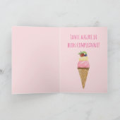 Italiaanse vogeldag Waterverf Ice Cream Kaart (Binnen)