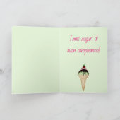 Italiaanse vogeldag Waterverf Ice Cream Kaart (Binnen)