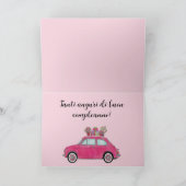 Italiaanse vogelretro Fiat 500 Kaart (Binnen)