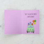 Italiaanse vogelretro Fiat 500 Kaart (Binnen)