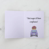 Italiaanse vogelretro Fiat 500 Kaart (Binnen)