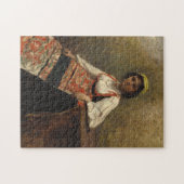 Italiaanse vrouw (La Morieri) door Corot Legpuzzel (Horizontaal)