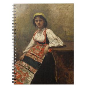 Italiaanse vrouw (La Morieri) door Corot Notitieboek