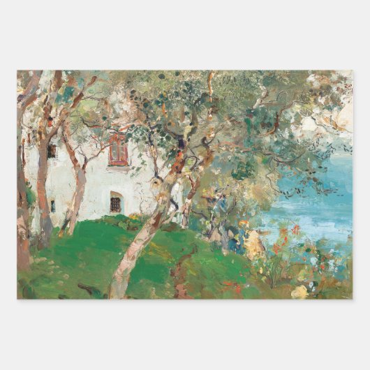  italiaanse vrouw rustieke decoupage inpakpapier vel (Voorkant 3)