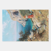  italiaanse vrouw rustieke decoupage inpakpapier vel (Voorkant)