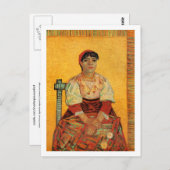 Italiaanse vrouw, Vincent van Gogh Briefkaart (Voorkant / Achterkant)