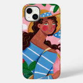 Italiaanse vrouw zomer strandvakantie Case-Mate iPhone case (Achterkant)