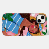 Italiaanse vrouw zomer strandvakantie Case-Mate iPhone case (Achterkant (horizontaal))