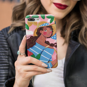 Italiaanse vrouw zomer strandvakantie Case-Mate iPhone 14 plus hoesje