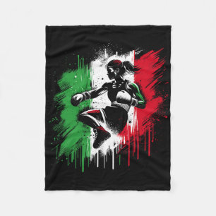 Italiaanse vrouwelijke bokser - Italiaans kickboks Fleece Deken
