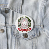 Italiaanse wapenschild ronde button 7,6 cm (In situ)