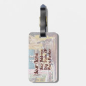 Italiaanse Waterverf Piazza Bagagelabel (Achterkant verticaal)