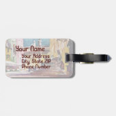 Italiaanse Waterverf Piazza Bagagelabel (Achterkant horizontaal)