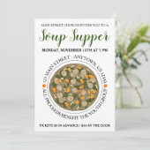 Italiaanse Wedding Soup Kom Souper Festival Kaart (Staand voorkant)