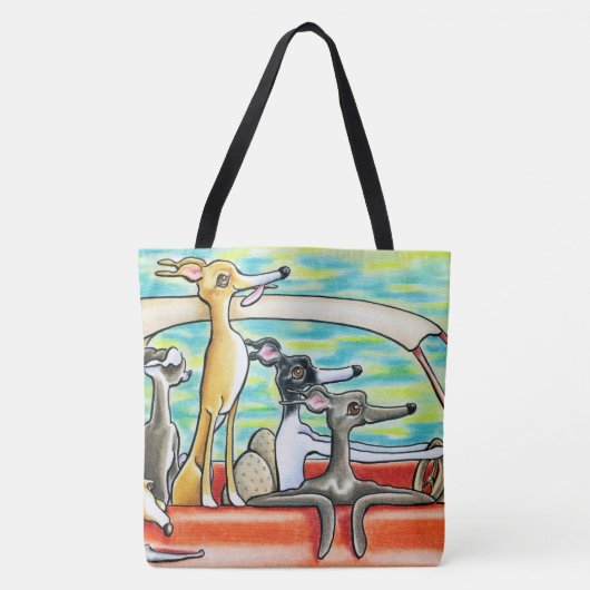 Italiaanse wegwerp Greyhounds Tote Bag (Voorkant)