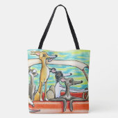 Italiaanse wegwerp Greyhounds Tote Bag (Achterkant)