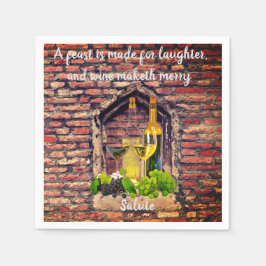 Italiaanse wijn citaat op papier partij servetten