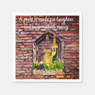 Italiaanse wijn citaat op papier partij servetten
