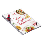 Italiaanse wijn pizzadate night ideeën notitieboek (Rechterzijde)