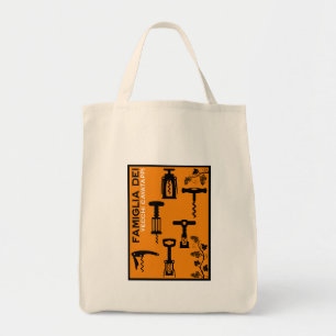 Italiaanse wijn vintage kurkentrekker cottagecore tote bag