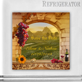  Italiaanse wijnbouw Herfst Save the Date Magnet