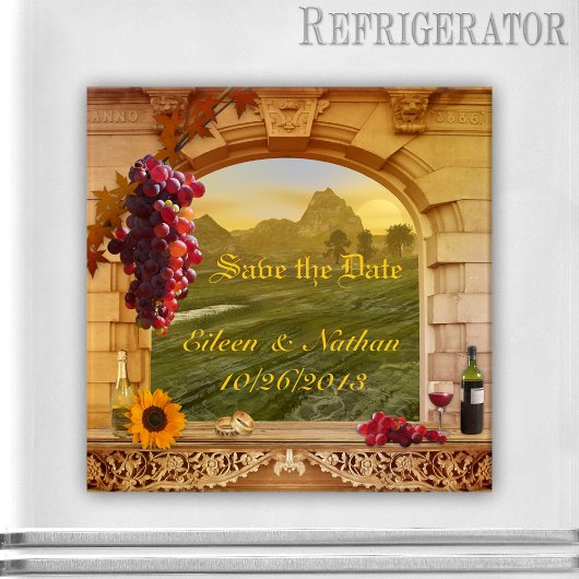  Italiaanse wijnbouw Herfst Save the Date Magnet