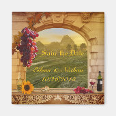  Italiaanse wijnbouw Herfst Save the Date Magnet (Voorkant)