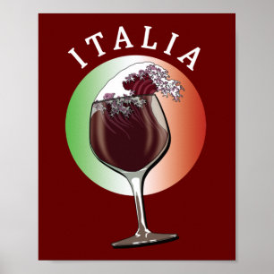Italiaanse wijnen - Italië Poster