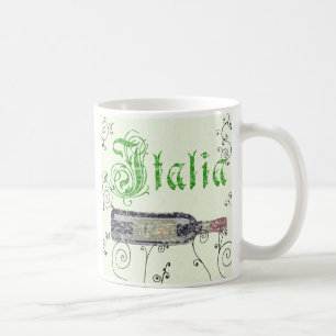 Italiaanse wijnfles koffiemok