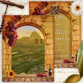 Italiaanse wijngaard bruiloft Save the Date Aankondiging