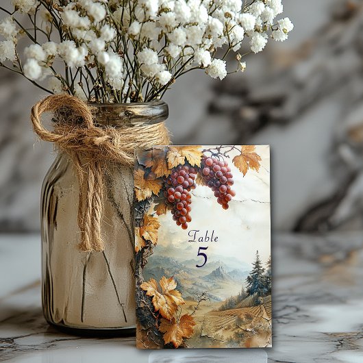 Italiaanse wijngaard druivenranken op het plattela kaart