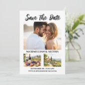 Italiaanse wijngaard foto save the date Toscane It (Staand voorkant)