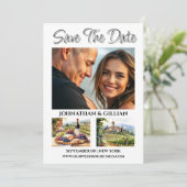 Italiaanse wijngaard foto save the date wijnmakeri (Staand voorkant)