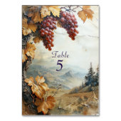 Italiaanse wijngaard op het platteland Druivenrank Kaart (Achterkant)